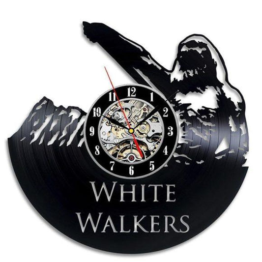 GAME OF THRONES WHITE WALKERS HANDMADE VINYL WALL CLOCK - Hollywood Box