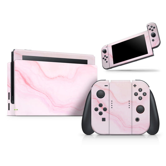 Marble Surface V1 Pink - Full Body Skin Decal Wrap Kit for Nintendo - Hollywood Box