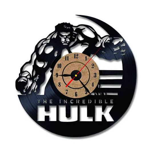 MARVEL - HULK HANDMADE VINYL RECORD WALL CLOCK - Hollywood Box