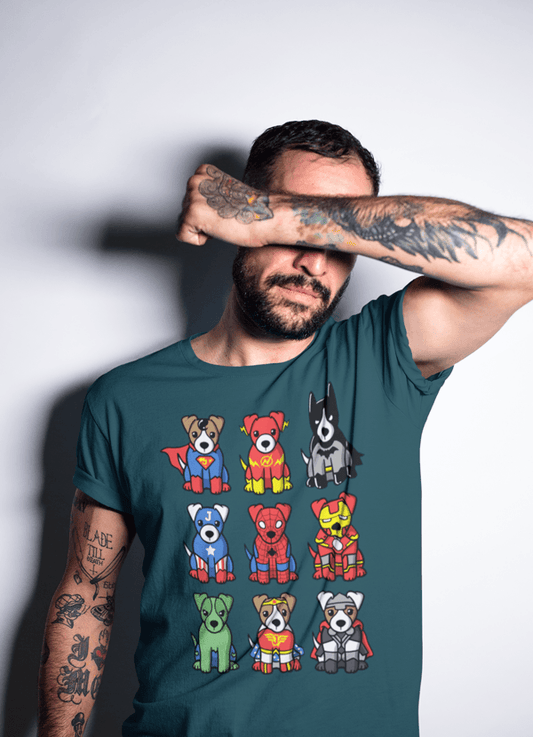Super Heroes Dogs T-shirt - Hollywood Box