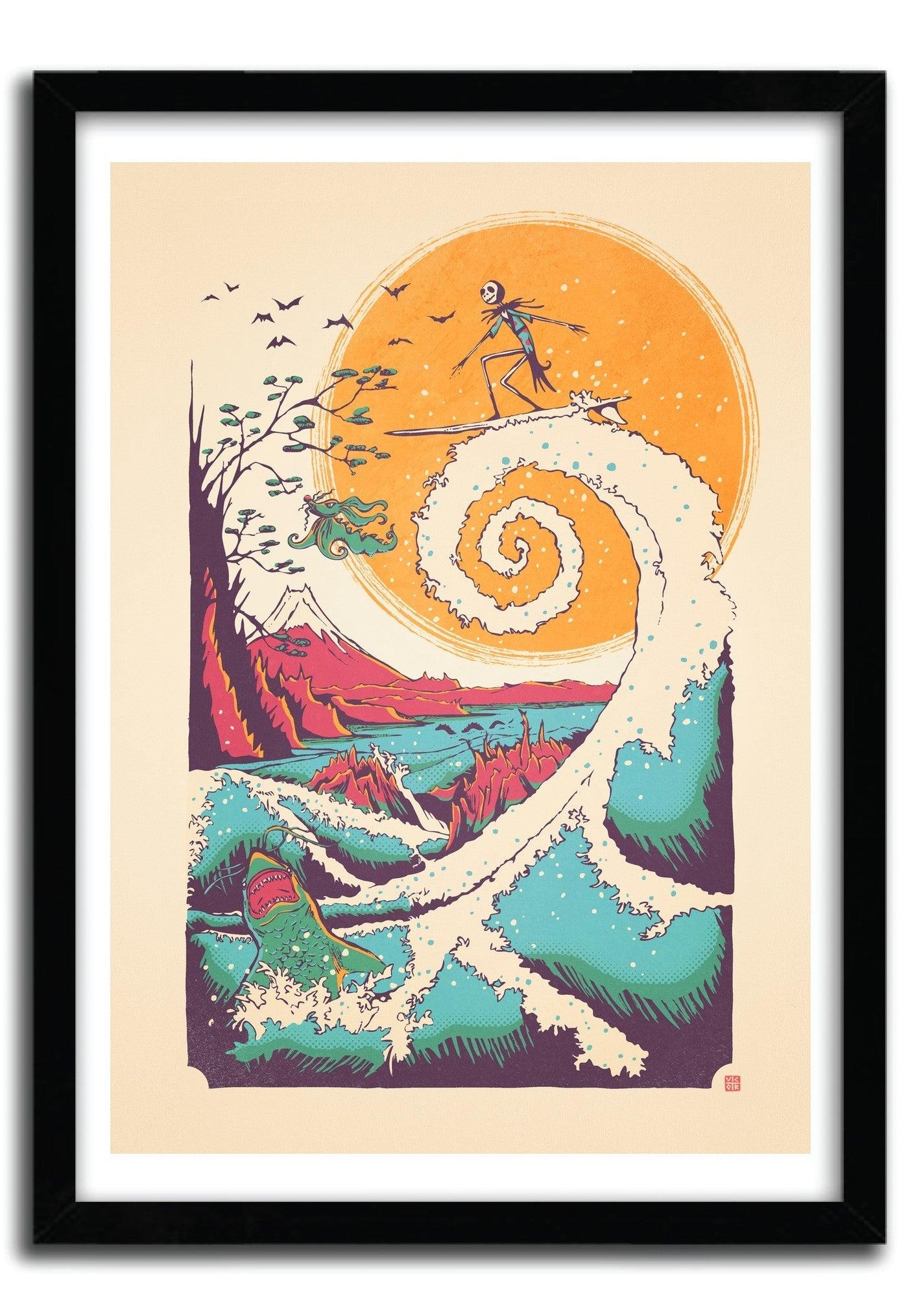 SURF BEFORE CHRISTMAS wall art by VICTORSBEARD - Hollywood Box