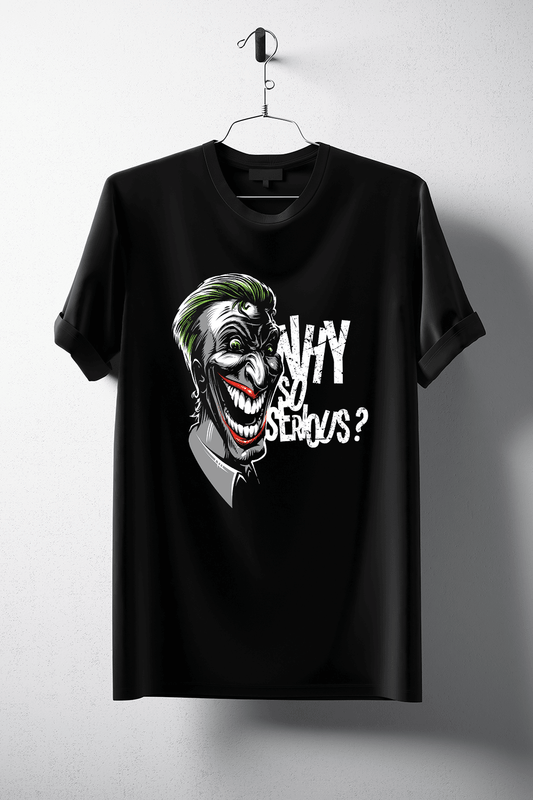 Why So Serious? Joker Face T-Shirt - Hollywood Box